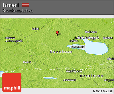 Physical Panoramic Map of Ismeri