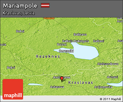 Physical Panoramic Map of Mariampole