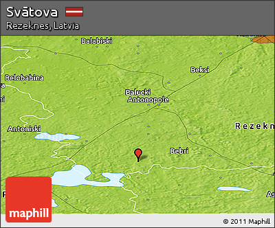 Physical Panoramic Map of Svātova