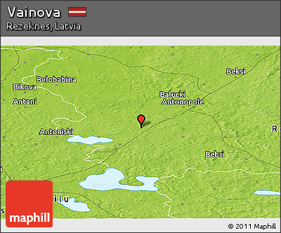 Physical Panoramic Map of Vainova