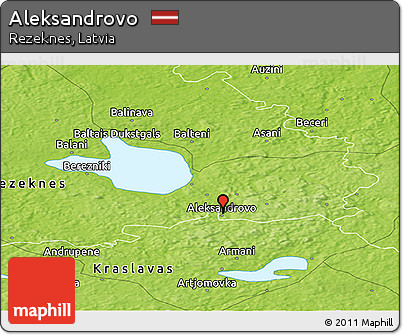 Physical Panoramic Map of Aleksandrovo