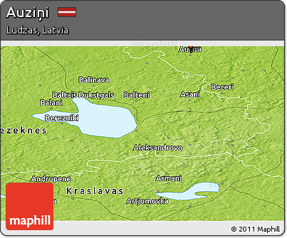 Physical Panoramic Map of Auziņi