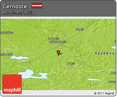 Physical Panoramic Map of Černoste