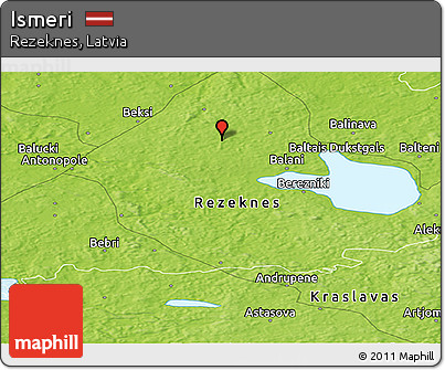 Physical Panoramic Map of Ismeri