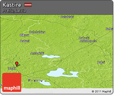 Physical Panoramic Map of Kastire