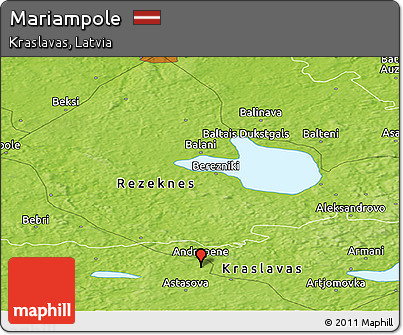 Physical Panoramic Map of Mariampole