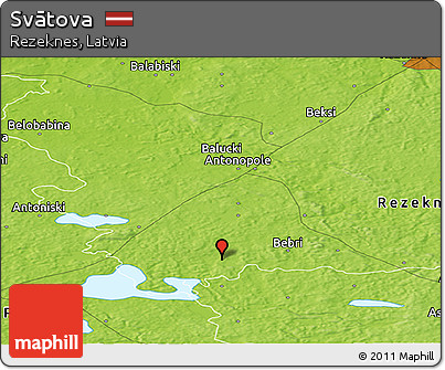 Physical Panoramic Map of Svātova