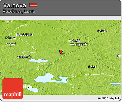 Physical Panoramic Map of Vainova