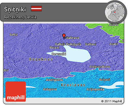 Political Panoramic Map of Šņitņiki
