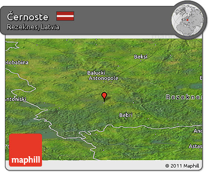 Satellite Panoramic Map of Černoste
