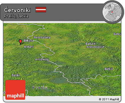 Satellite Panoramic Map of Červoniki
