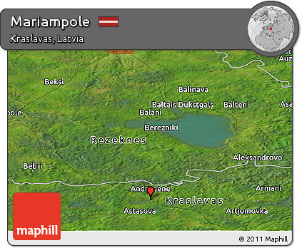 Satellite Panoramic Map of Mariampole