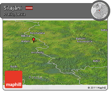 Satellite Panoramic Map of Silajāni