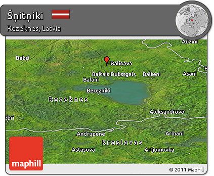 Satellite Panoramic Map of Šņitņiki