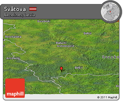 Satellite Panoramic Map of Svātova