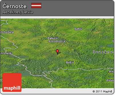 Satellite Panoramic Map of Černoste