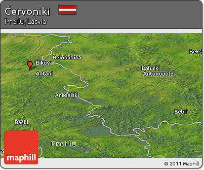 Satellite Panoramic Map of Červoniki