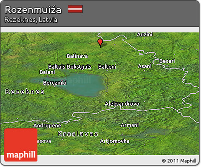 Satellite Panoramic Map of Rozenmuiža