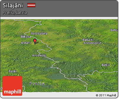 Satellite Panoramic Map of Silajāni