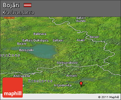 Satellite Panoramic Map of Bojāri