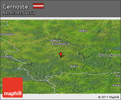 Satellite Panoramic Map of Černoste