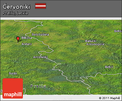 Satellite Panoramic Map of Červoniki