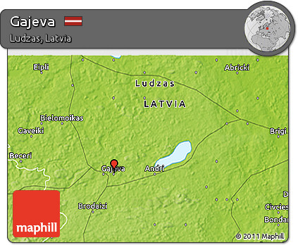 Physical 3D Map of Gajeva