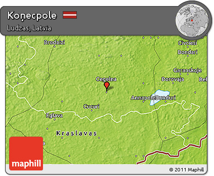 Physical 3D Map of Koņecpole