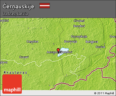 Physical 3D Map of Čerņavskije