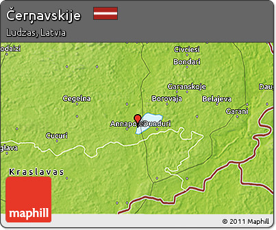 Physical 3D Map of Čerņavskije