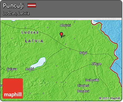 Political 3D Map of Puncuļi