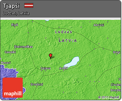 Political 3D Map of Tjapši