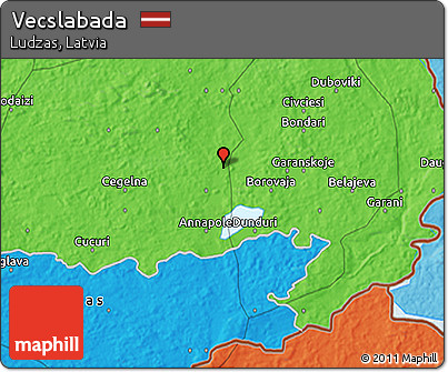 Political 3D Map of Vecslabada