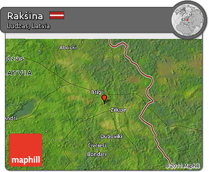 Satellite 3D Map of Rakšina
