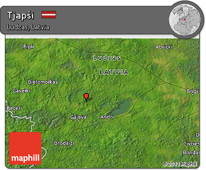 Satellite 3D Map of Tjapši