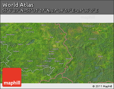 Satellite 3D Map of the Area around 56° 18' 50" N, 28° 7' 30" E