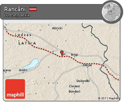 Shaded Relief 3D Map of Rancāni