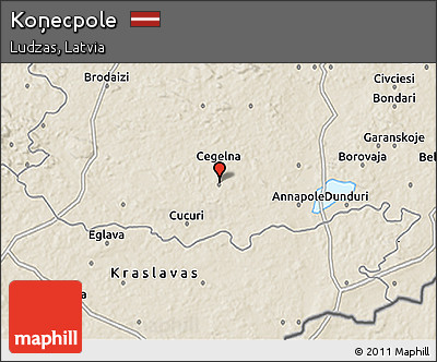 Shaded Relief 3D Map of Koņecpole