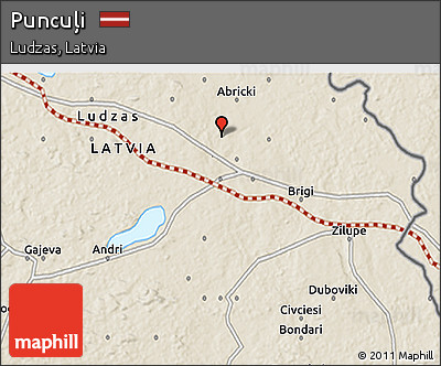 Shaded Relief 3D Map of Puncuļi