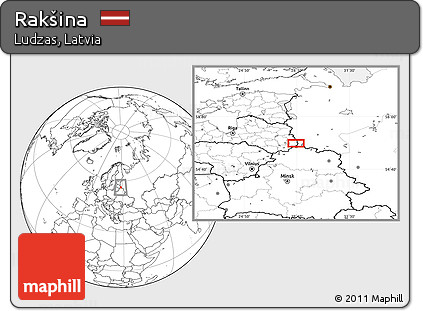 Blank Location Map of Rakšina