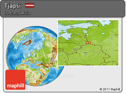 Physical Location Map of Tjapši