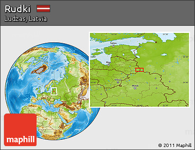 Physical Location Map of Rudki