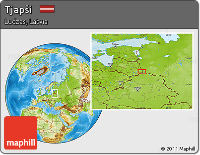 Physical Location Map of Tjapši