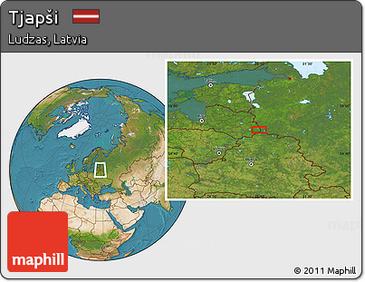 Satellite Location Map of Tjapši