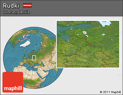 Satellite Location Map of Rudki