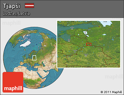 Satellite Location Map of Tjapši