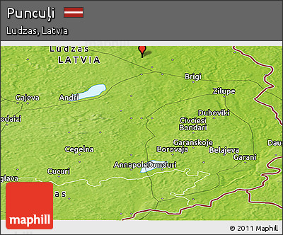 Physical Panoramic Map of Puncuļi