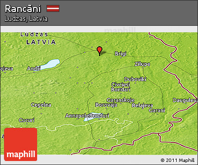 Physical Panoramic Map of Rancāni