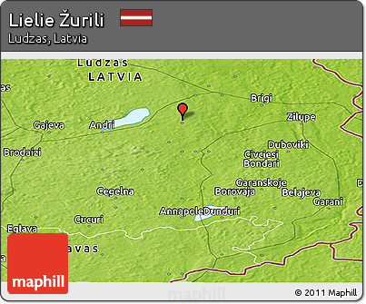 Physical Panoramic Map of Lielie Žurili