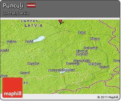 Physical Panoramic Map of Puncuļi